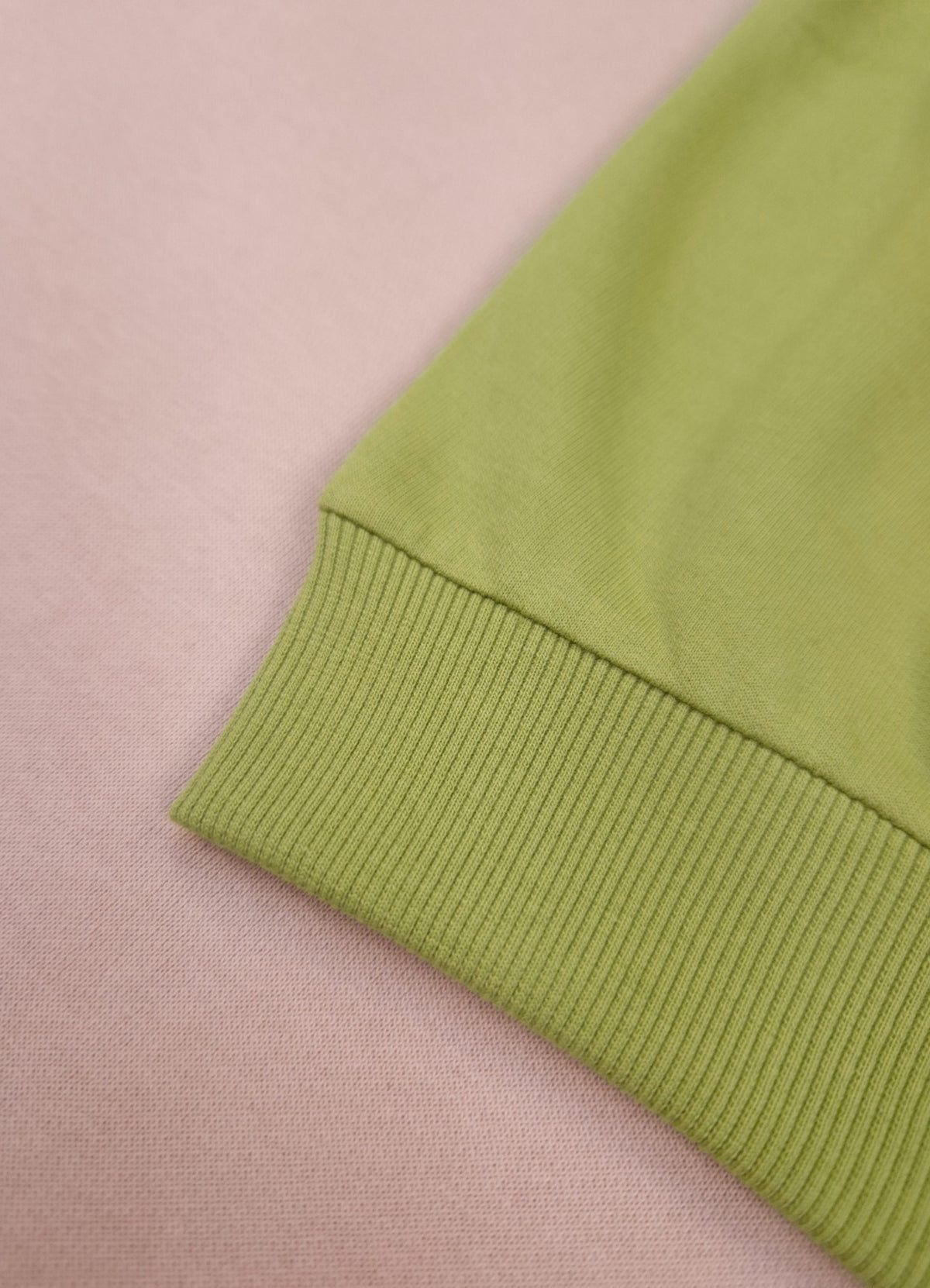 YB - 2500 - Green - Cotton terry 220-230 gsm Biowash Fabric with elephant emb. work