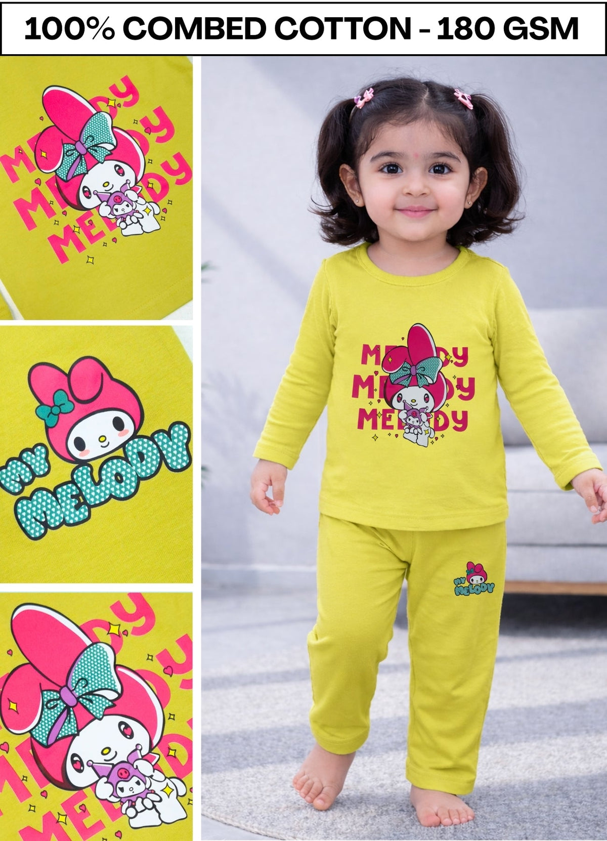 YB - 1442 - Cotton |180 gsm cord sets| 6M-2Y