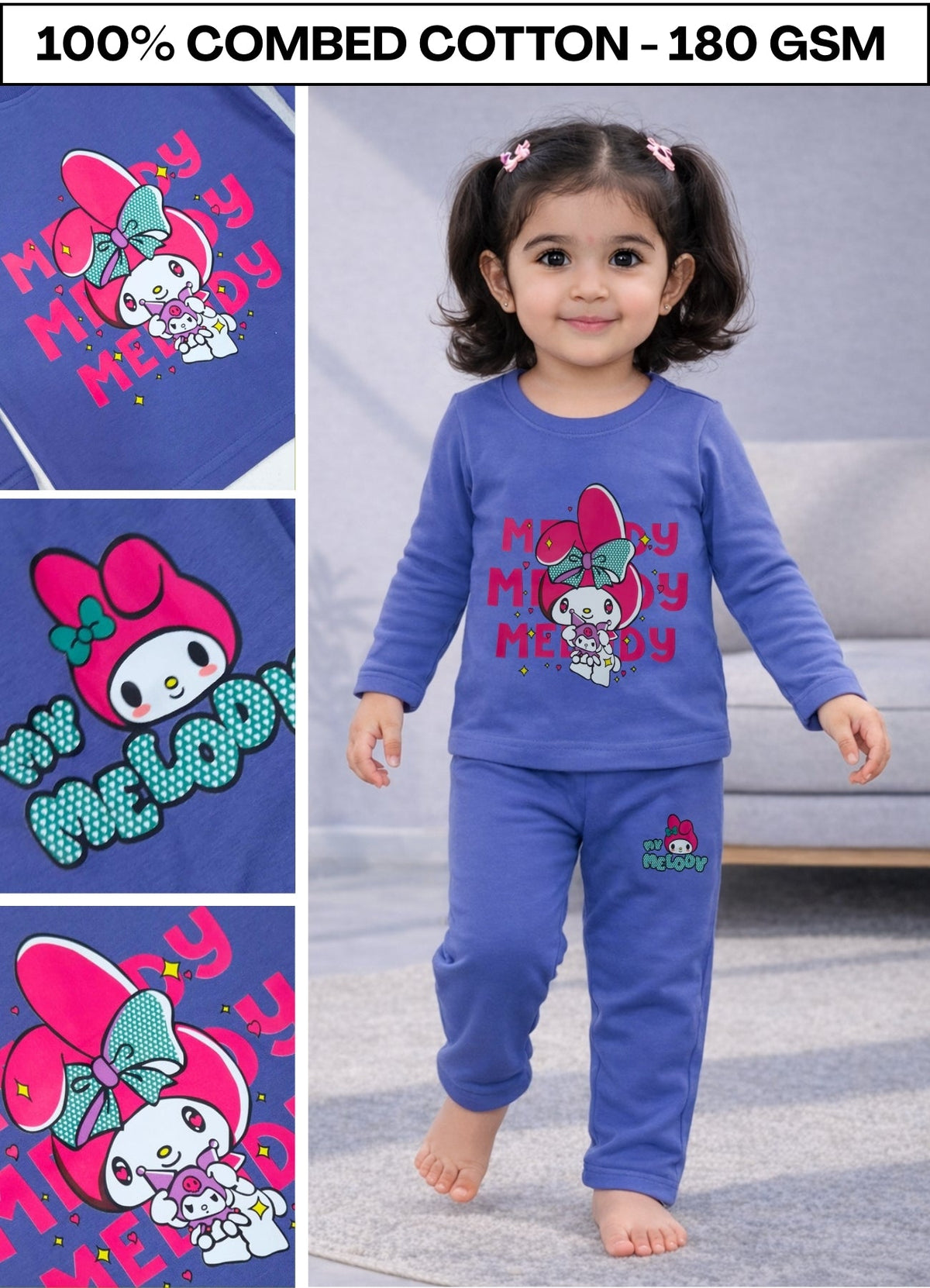 YB - 1442 - Cotton |180 gsm cord sets| 6M-2Y
