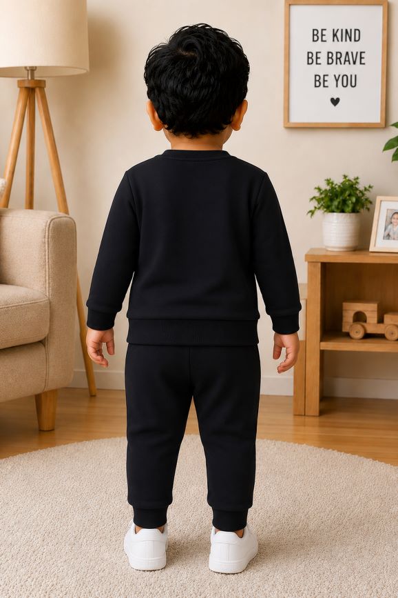 527- Black - Infant cord set | 280 - 290 GSM Premium Cotton fleece