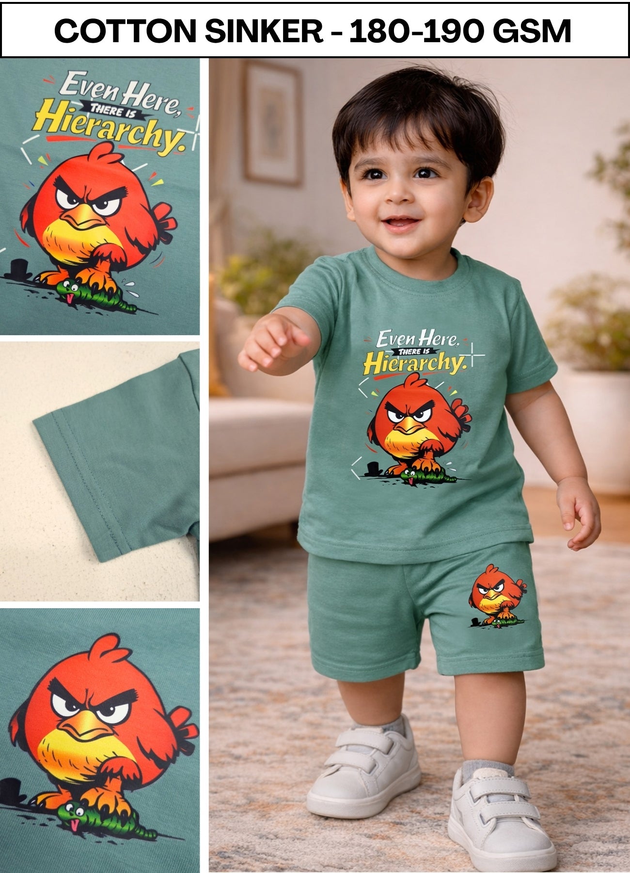 YB - 1481 - Green 100% Cotton
