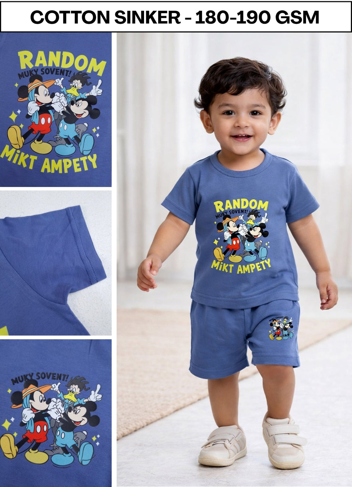 YB - 1481 - Blue 100% Cotton
