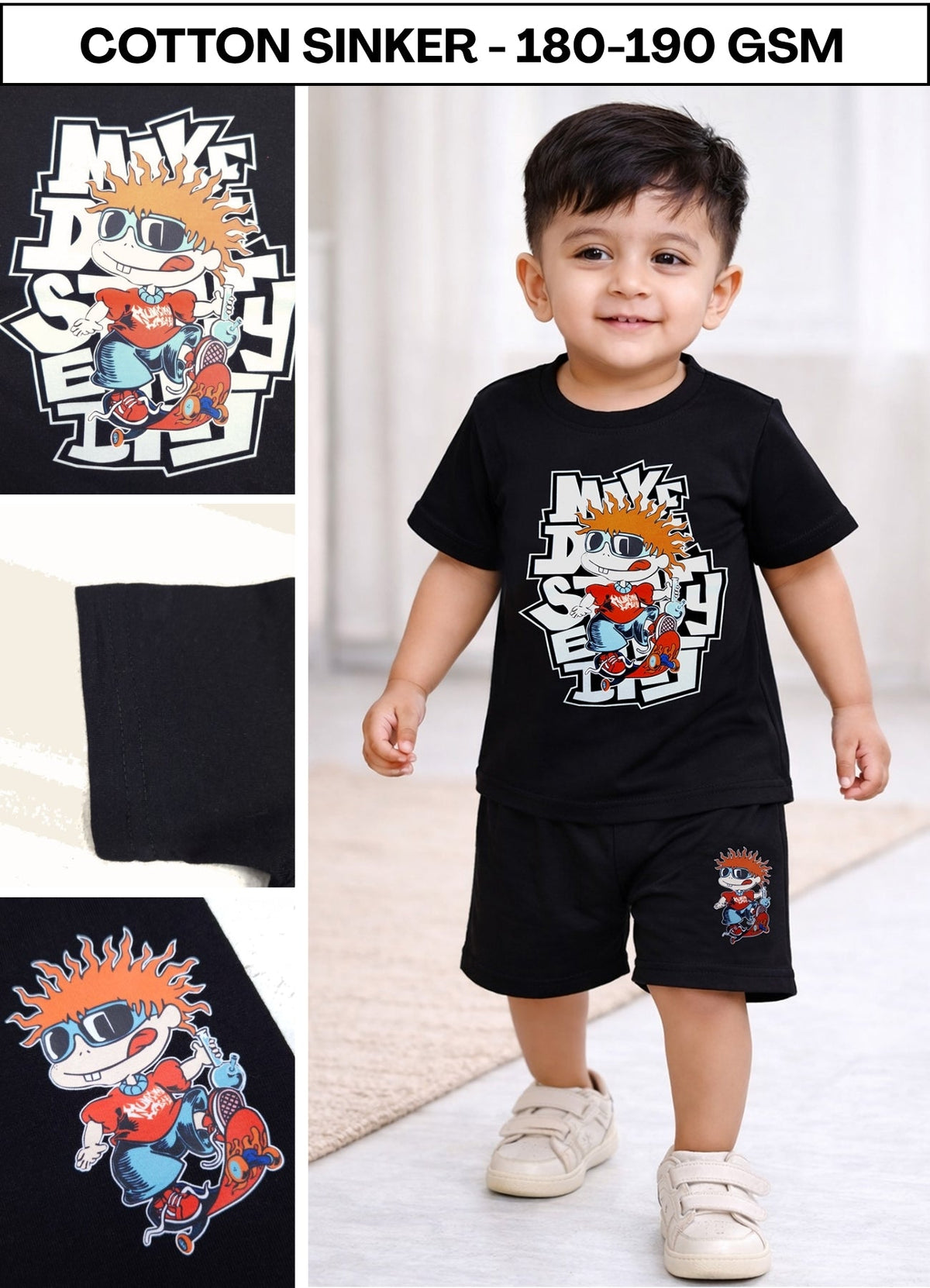 YB - 1481 - Black 100% Cotton