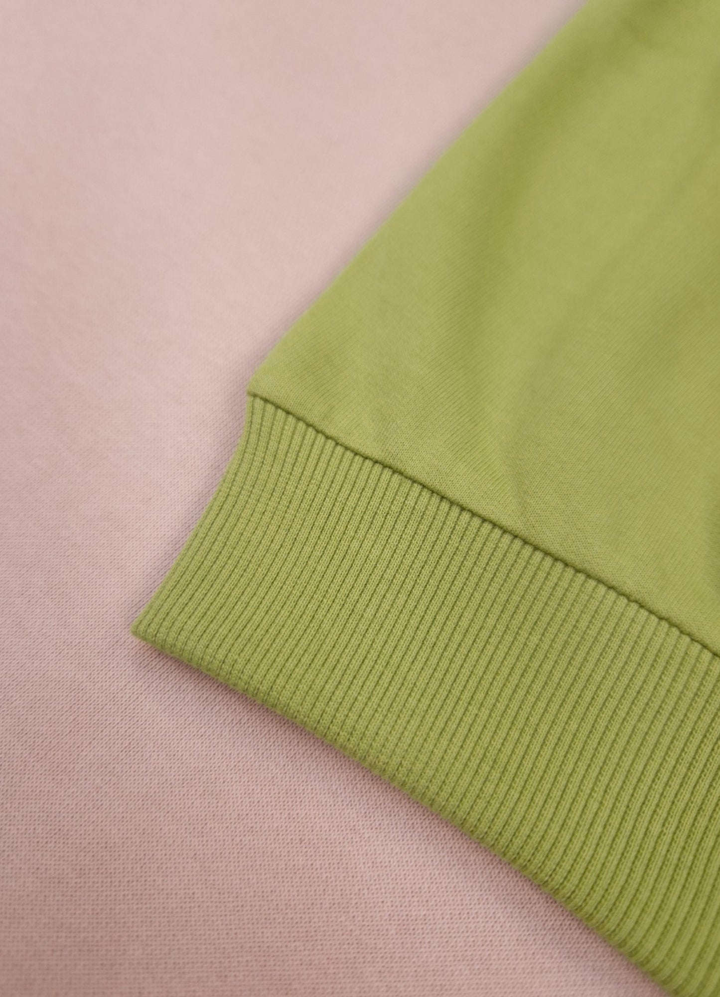 YB - 2500 - Green - Cotton terry 220-230 gsm Biowash Fabric with elephant emb. work