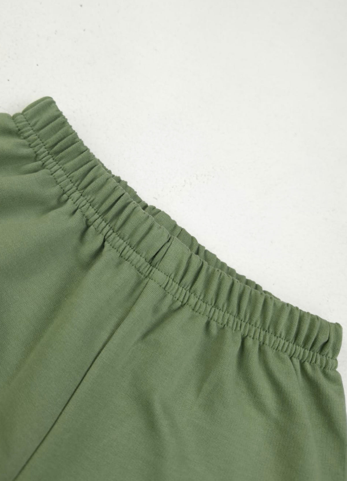 YB - 2501 - Green - Cotton terry 220-230 gsm Biowash Fabric with Deer embroidery work