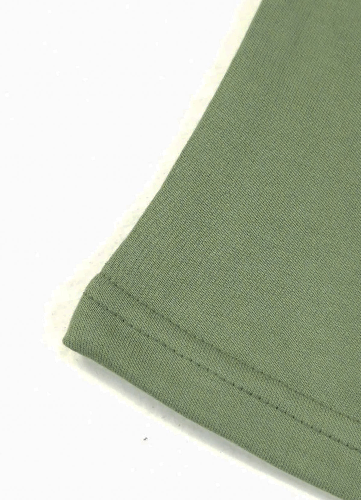 YB - 2501 - Green - Cotton terry 220-230 gsm Biowash Fabric with Deer embroidery work