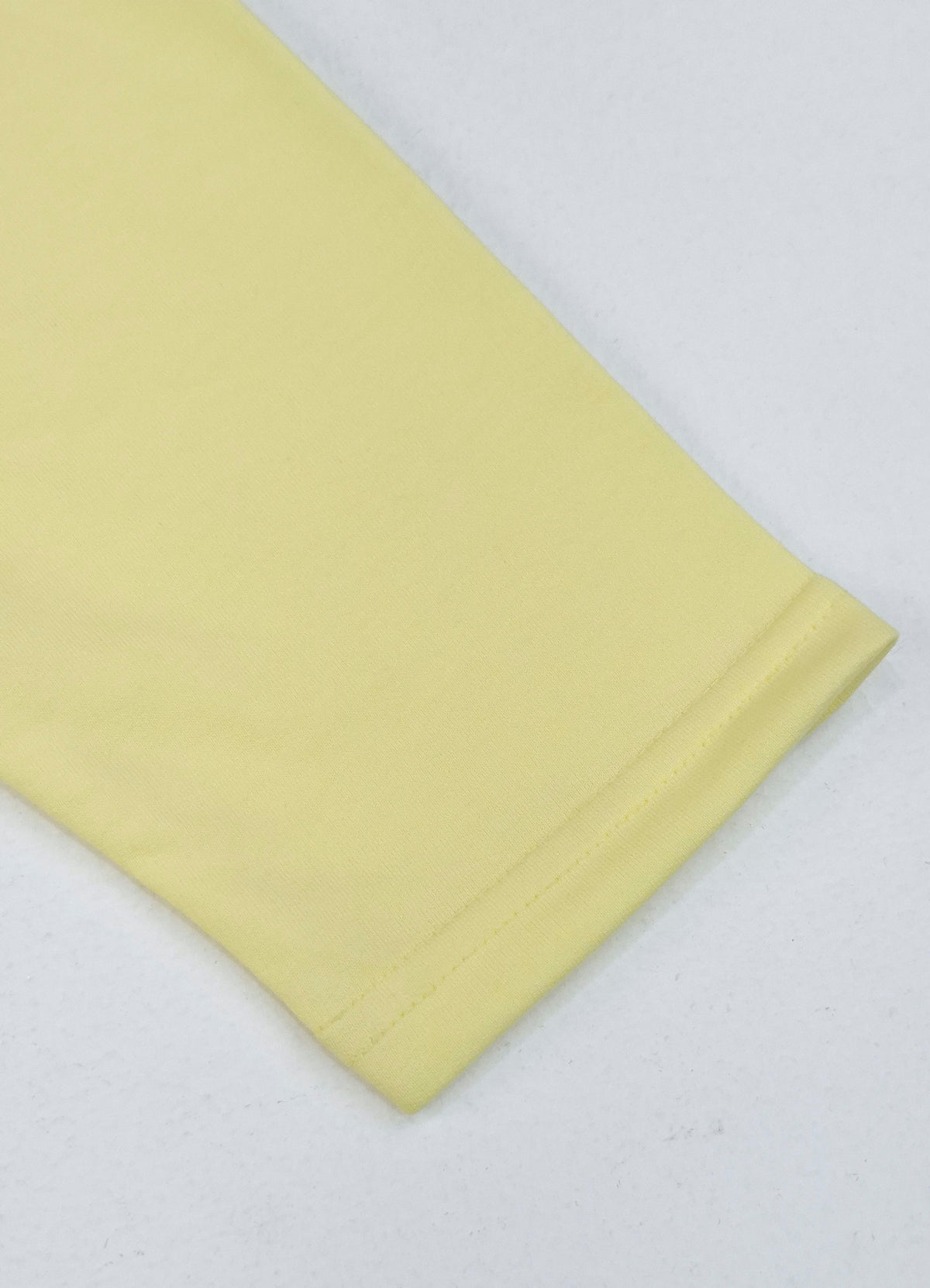 YB - 2503 - Yellow - Cotton terry 220-230 gsm Biowash Fabric with cat embroidery work