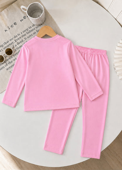 YB - 2503 - Pink - Cotton terry 220-230 gsm Biowash Fabric with cat embroidery work