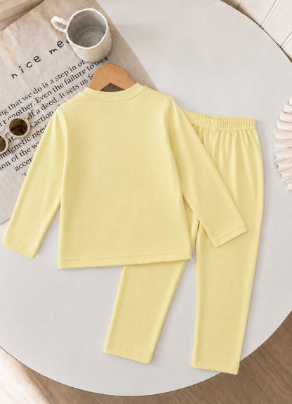 YB - 2503 - Yellow - Cotton terry 220-230 gsm Biowash Fabric with cat embroidery work