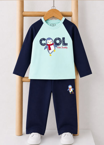 YB - 2504 - Cyan - Cotton Terry 220-230 gsm Biowash fabric with embroidery patch