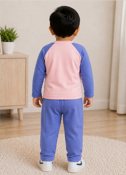 YB - 2504 - Denim - Cotton Terry 220-230 gsm Biowash fabric with embroidery patch