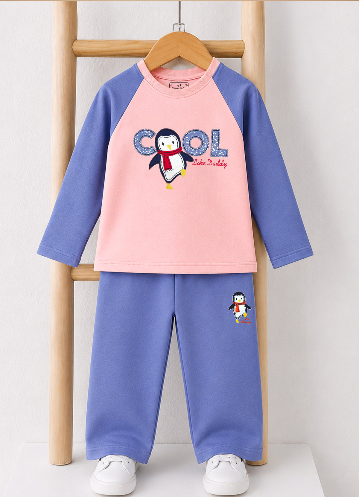 YB - 2504 - Denim - Cotton Terry 220-230 gsm Biowash fabric with embroidery patch
