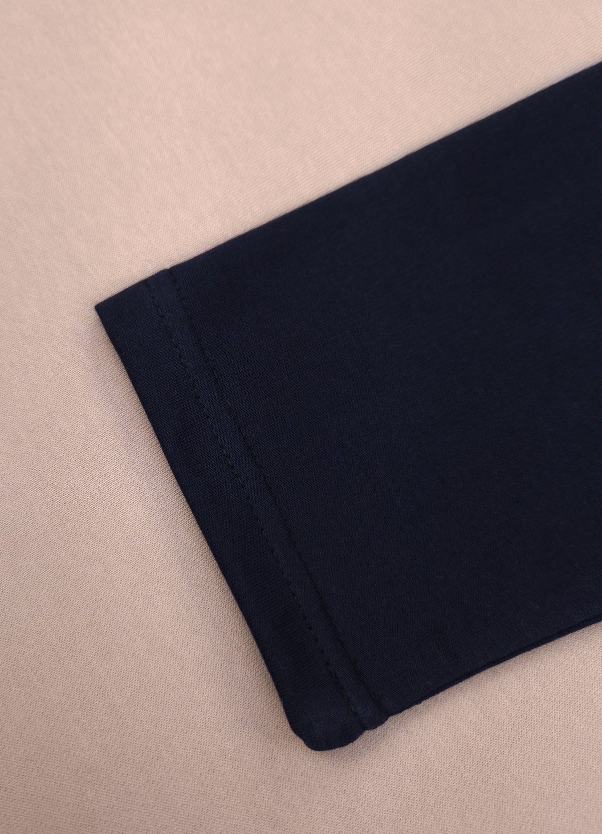 YB - 2506 - Navy Blue - Cotton Terry 220-230 gsm Biowash with print and cat Embroidery