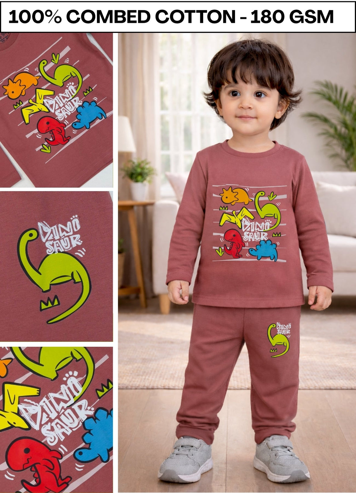 YB - 1447 - Cotton |180 gsm cord sets| 6M-2Y