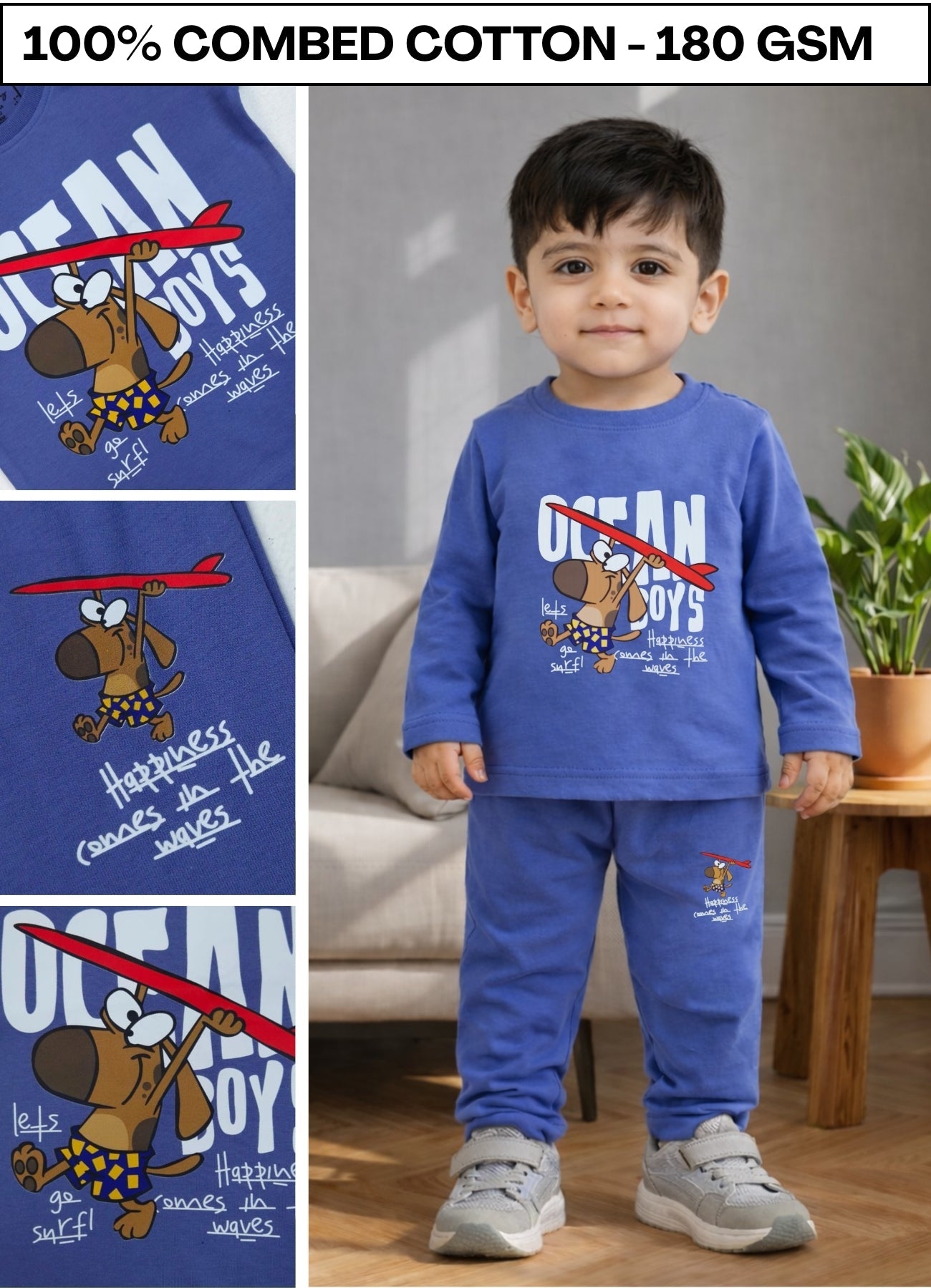 YB - 1444 -  Cotton |180 gsm cord sets| 6M-2Y