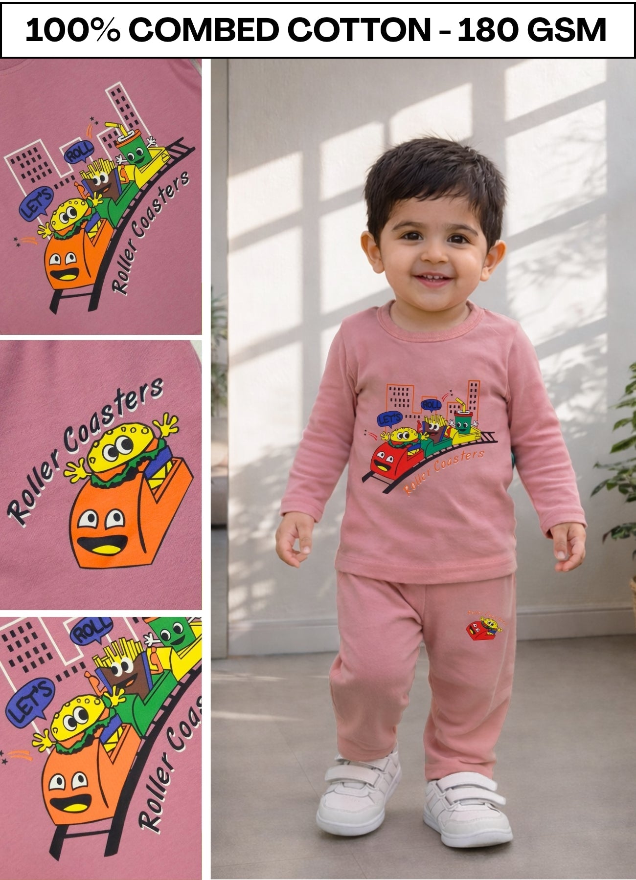 YB - 1443 -  Cotton |180 gsm cord sets| 6M-2Y