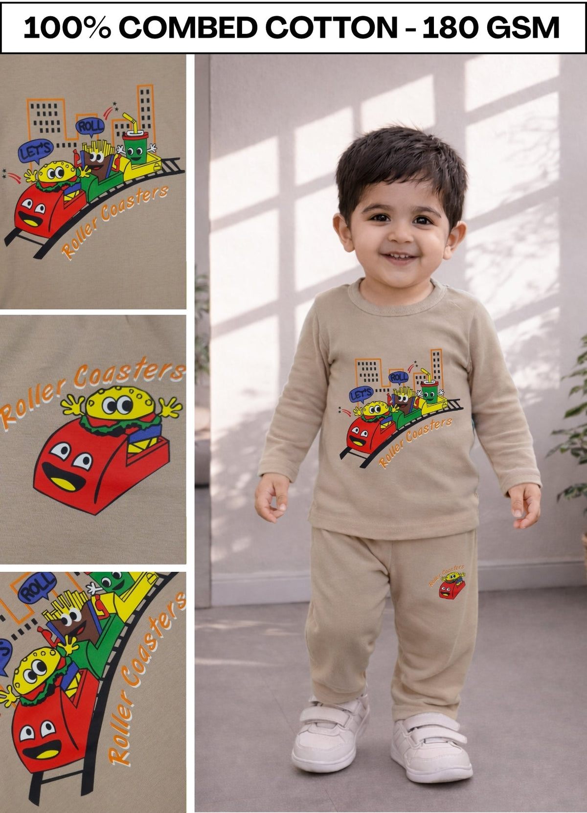 YB - 1443 - Cotton |180 gsm cord sets| 6M-2Y