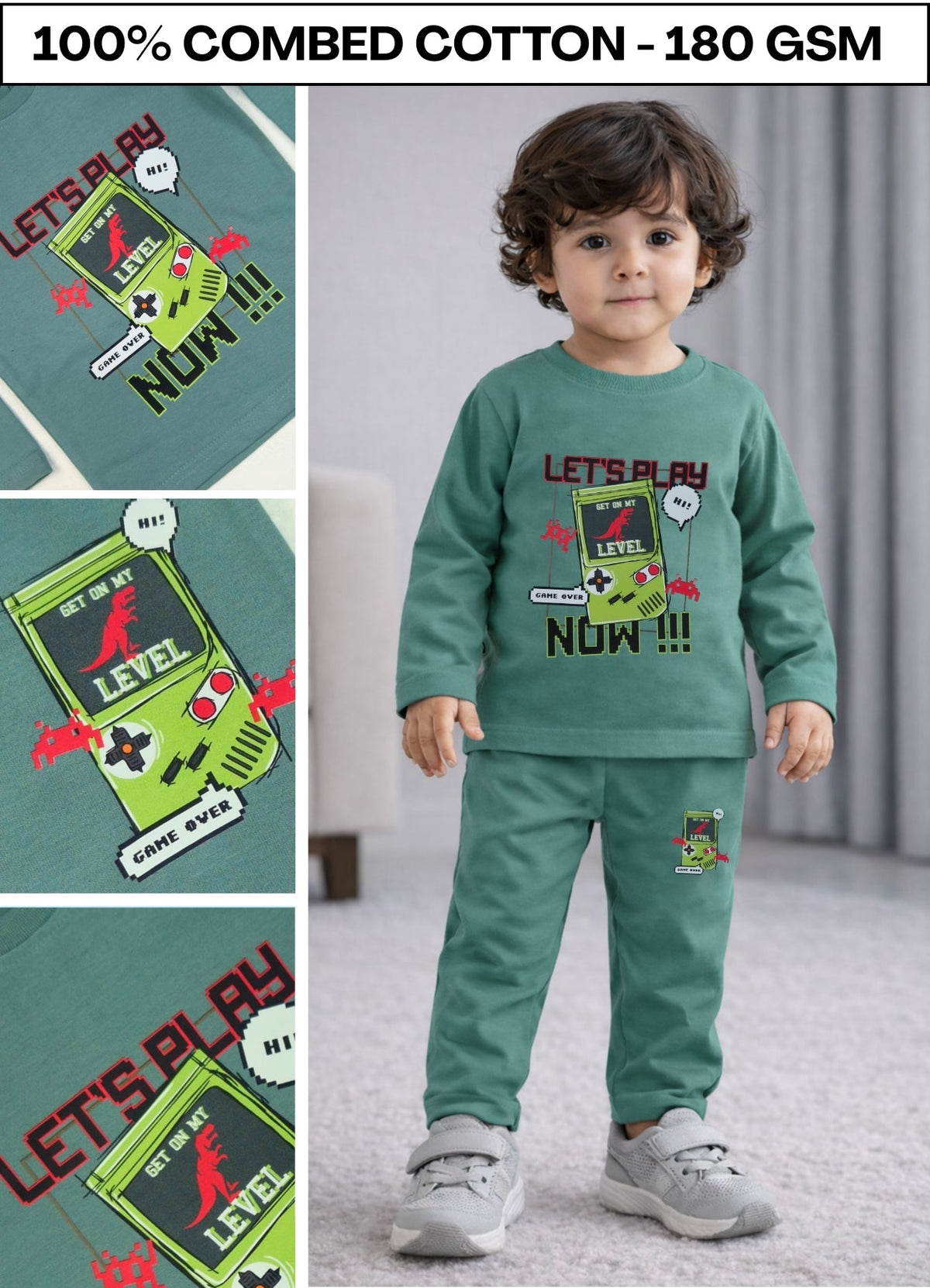 YB - 1441 - Cotton |180 gsm cord sets| 6M-2Y