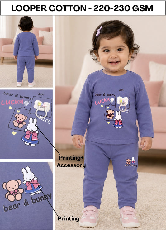 YB - 2510 - Levender- Biowash Cotton Terry 220-230 Gsm printing/accessory work