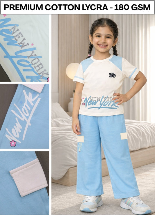 FL - 1712 White & Blue Cord Set