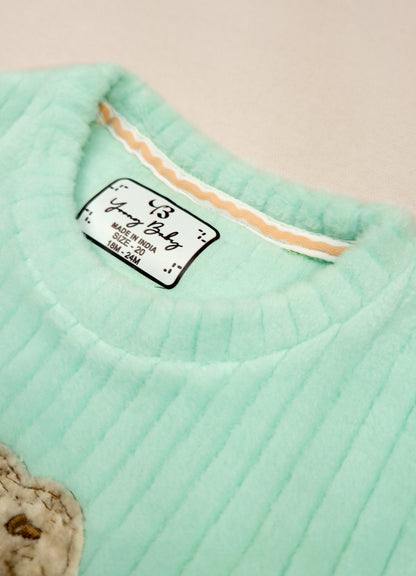 520 - Aqua Green - Infant cord set | 320 - 330 GSM Imported Soft fabric