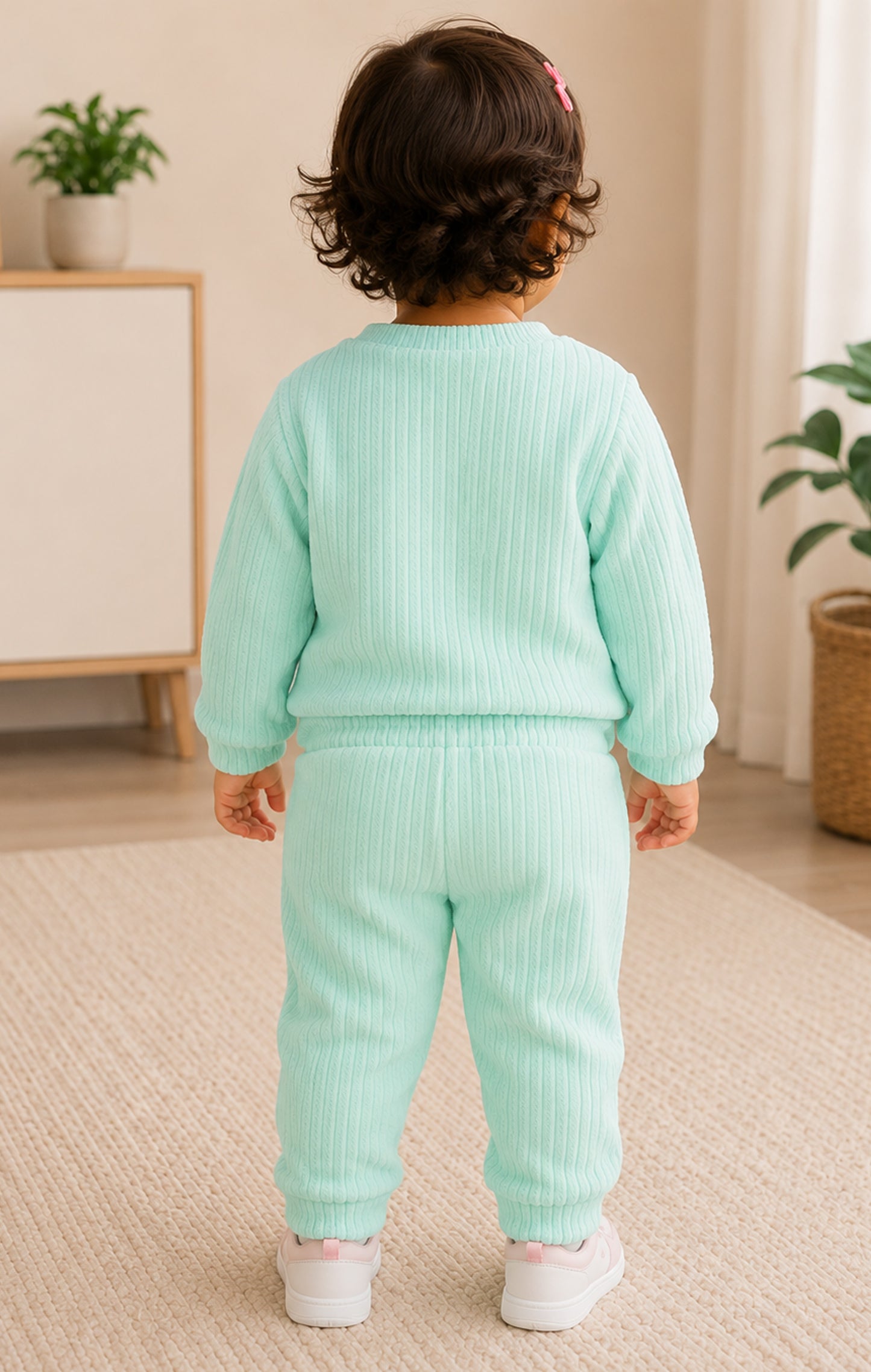 520 - Aqua Green - Infant cord set | 320 - 330 GSM Imported Soft fabric