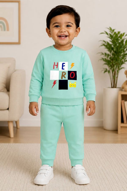 521  - Aqua Green - Infant Cord Set | 280 - 290 GSM Premium Cotton fleece