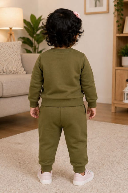 524- Olive - Infant cord set | 280 - 290 GSM Premium Cotton fleece