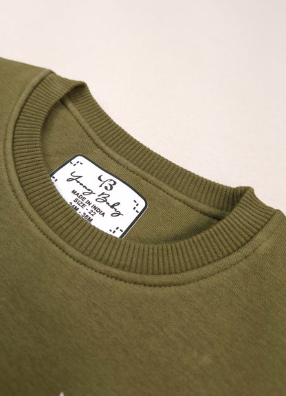 524- Olive - Infant cord set | 280 - 290 GSM Premium Cotton fleece