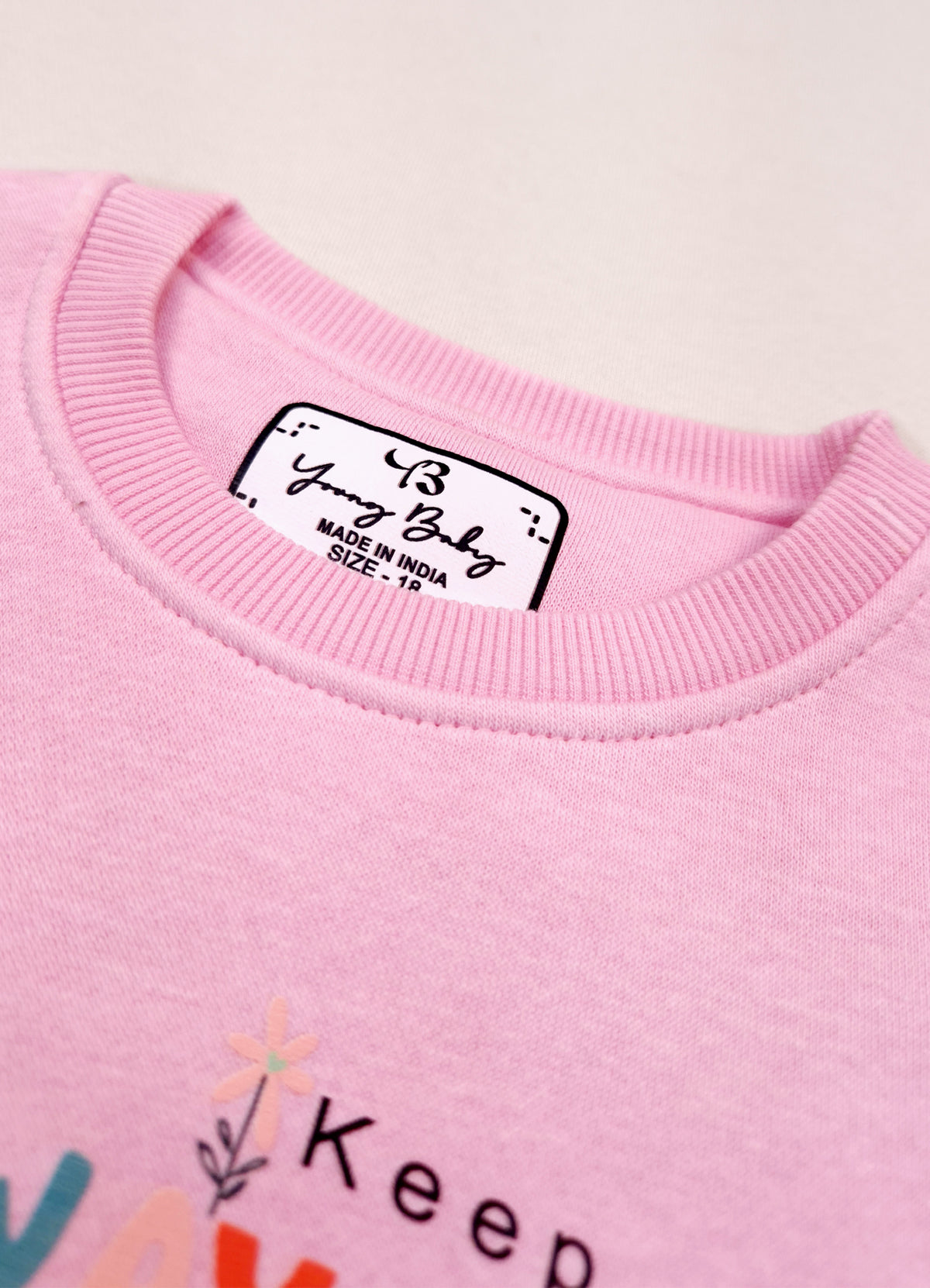 525- Pink - Infant cord set | 280 - 290 GSM Premium Cotton fleece