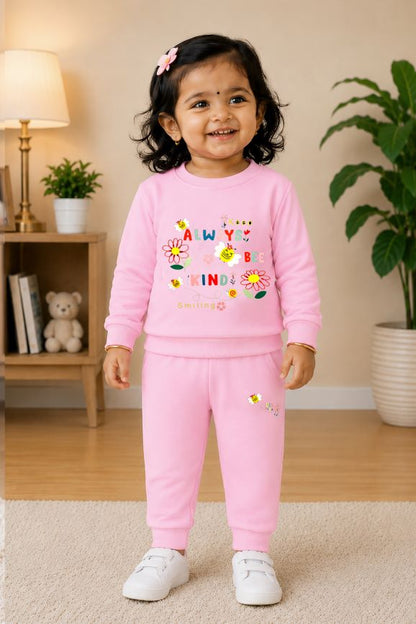 525- Pink - Infant cord set | 280 - 290 GSM Premium Cotton fleece