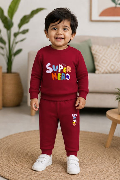 526- Maroon - Infant cord set | 280 - 290 GSM Premium Cotton fleece