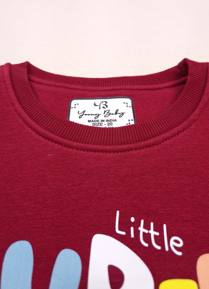 526- Maroon - Infant cord set | 280 - 290 GSM Premium Cotton fleece