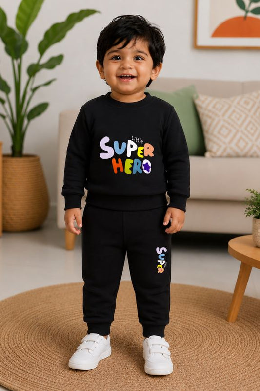 526- Black - Infant cord set | 280 - 290 GSM Premium Cotton fleece