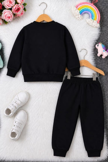 527- Black - Infant cord set | 280 - 290 GSM Premium Cotton fleece
