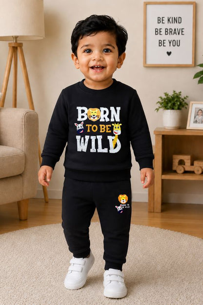 527- Black - Infant cord set | 280 - 290 GSM Premium Cotton fleece