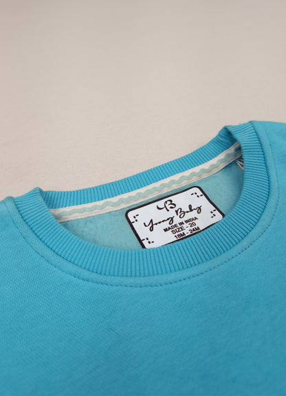 528- Aqua Blue - Infant cord set | 280 - 290 GSM Premium Cotton fleece