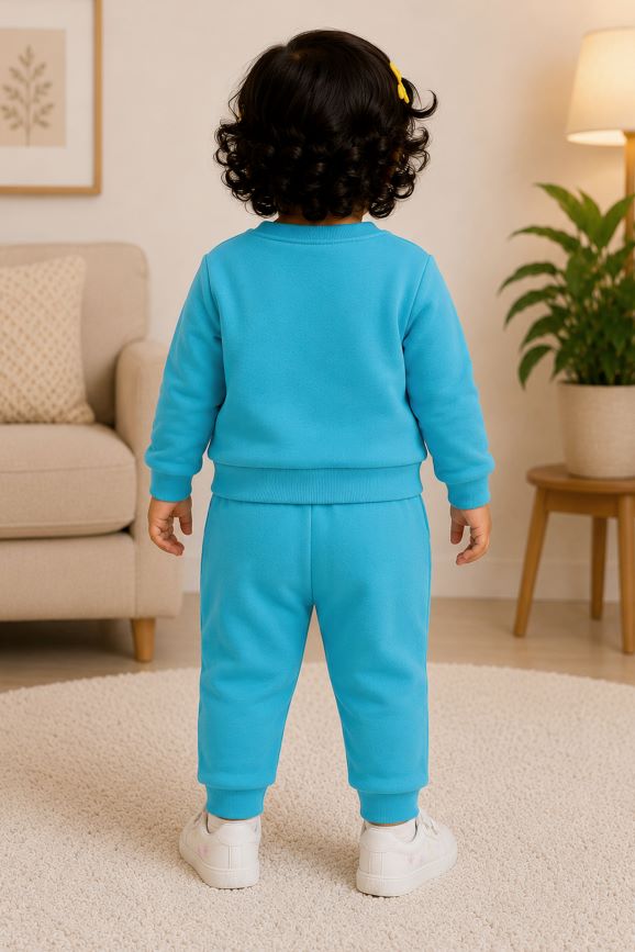 528- Aqua Blue - Infant cord set | 280 - 290 GSM Premium Cotton fleece