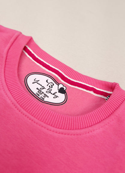 528- Pink - Infant cord set | 280 - 290 GSM Premium Cotton fleece