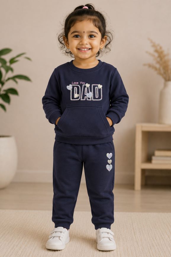 529- Navy - Infant cord set | 280 - 290 GSM Premium Cotton fleece