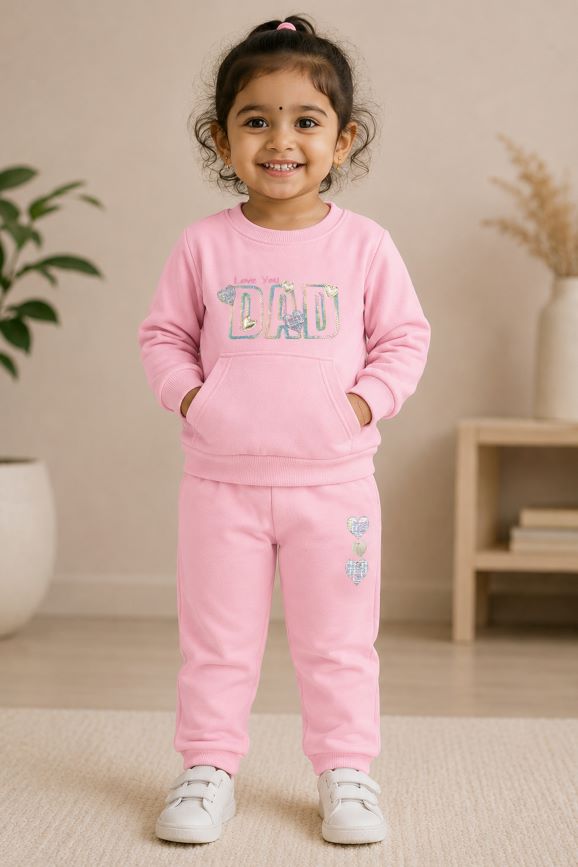 529 - Pink - Infant cord set | 280 - 290 GSM Premium Cotton fleece