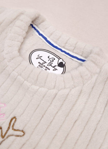 544 - Grey - 🐧 Infant Gray Penguin Embroidered Cozy Set| 320 - 340 GSM  Imported Soft Fabric